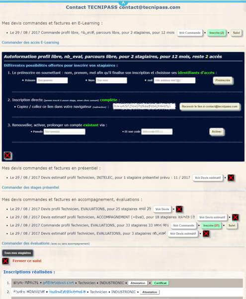 Aperçu de l'espace Administrateur TecniPass Aperçu de l'espace Administrateur TecniPass